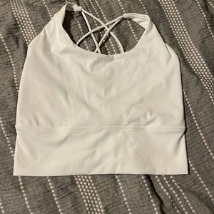 Amazon brand white sports bra